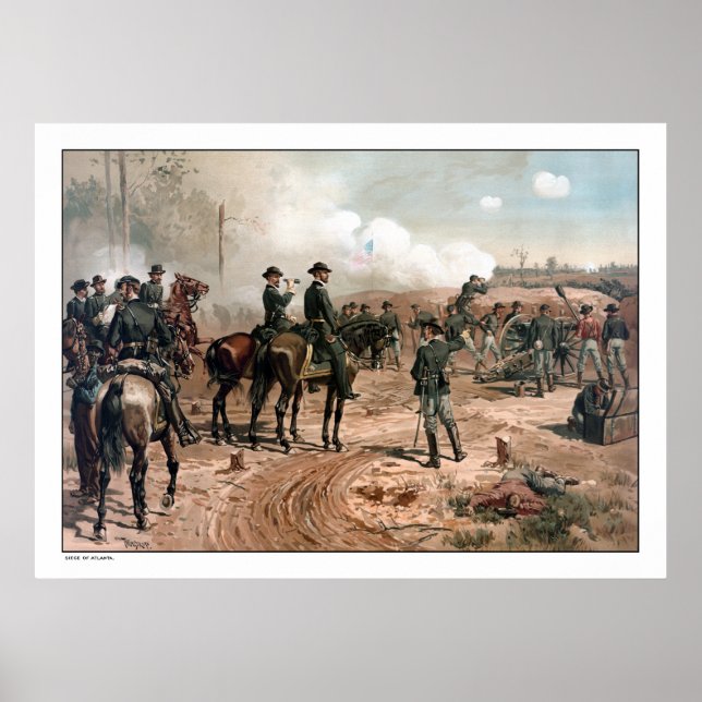 Die Belagerung von Atlanta — Ziviler Krieg Poster (Vorne)