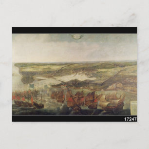 Die Belagerung von La Rochelle im Jahre 1628 Postkarte