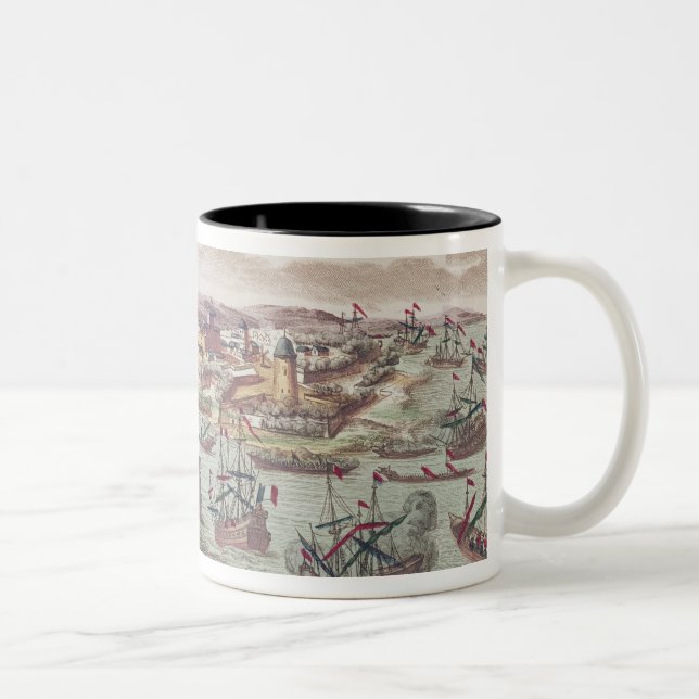 Die Belagerung von Malta, am 12. Juni 1798 Zweifarbige Tasse (Rechts)