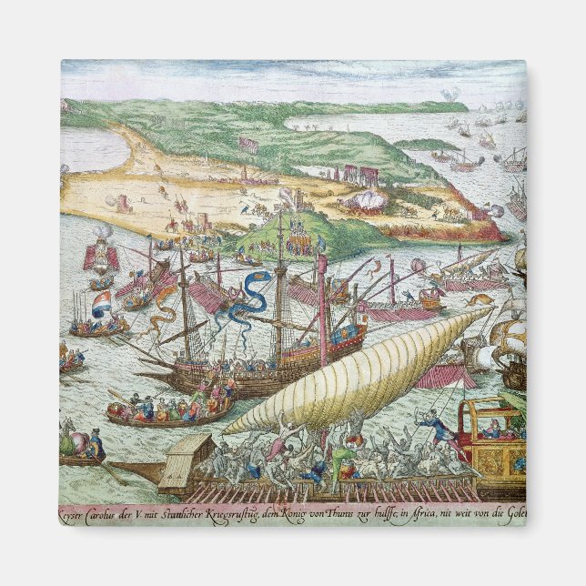 Die Belagerung von Tunis oder La Goulette durch Ch Magnet (Vorne)