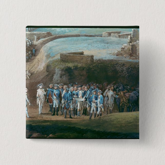 Die Belagerung von Yorktown Button (Vorderseite)