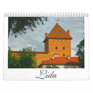 Die belarussische Lida Architektur Landschaftsstra Kalender