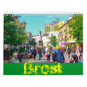 Die belarussische Stadt Brest Б Stadtstrassen р е  Kalender