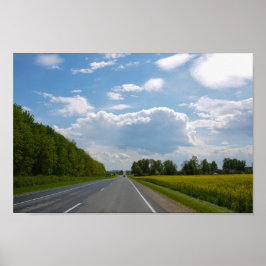 Die belarussische Straße Canola erobert Blume Poster