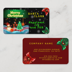 Die beliebte Weihnachts-Neon Holiday Collection Visitenkarte
