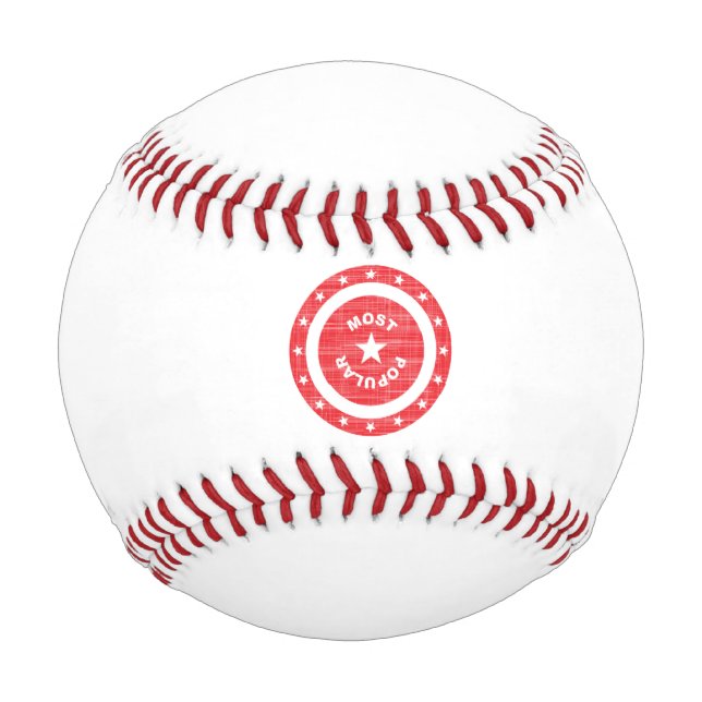 Die beliebteste Red Rubber Ink Briefmarke Baseball (Vorderseite)