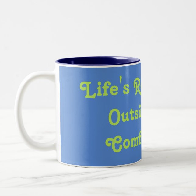 Die Belohnungs-Tasse des Lebens Zweifarbige Tasse (Links)