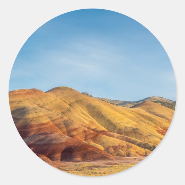 Die bemalten Hügel in den John Day Fossil Betten Runder Aufkleber (Vorderseite)