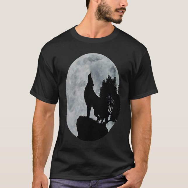 Die Berg-Mens-Wolf-Flagge T-Shirt (Vorderseite)