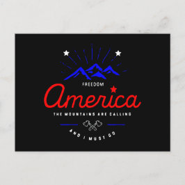 Die Berge in Amerika rufen mich an, ich muss dunkl Postkarte