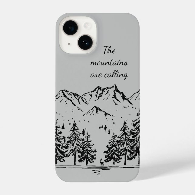 Die Berge nennen Inspirationsquelle iPhone 14 Hülle (Rückseite)