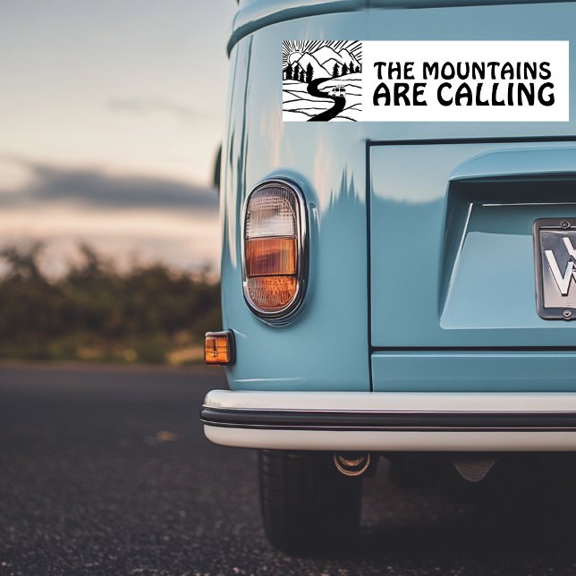 DIE BERGE NENNEN Vanillecamper RVing Autoaufkleber (THE MOUNTAINS ARE CALLING vanlife camper RVing Bumper Sticker
)