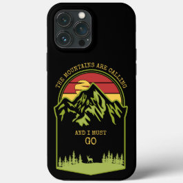 Die Berge nennen Wald Sonnenuntergang Hirsche Case-Mate iPhone Hülle