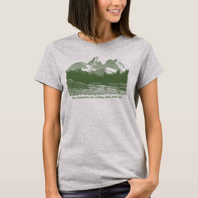 Die Berge rufen.. Design-T - Shirt (Vorderseite)