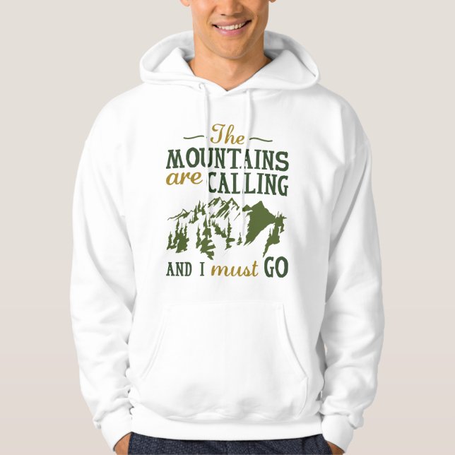 Die Berge rufen Hoodie (Vorderseite)