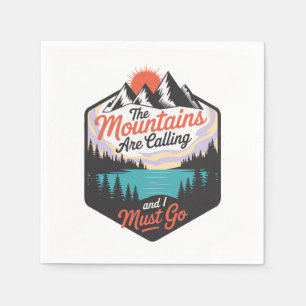 Die Berge rufen - Naturerlebnis Serviette