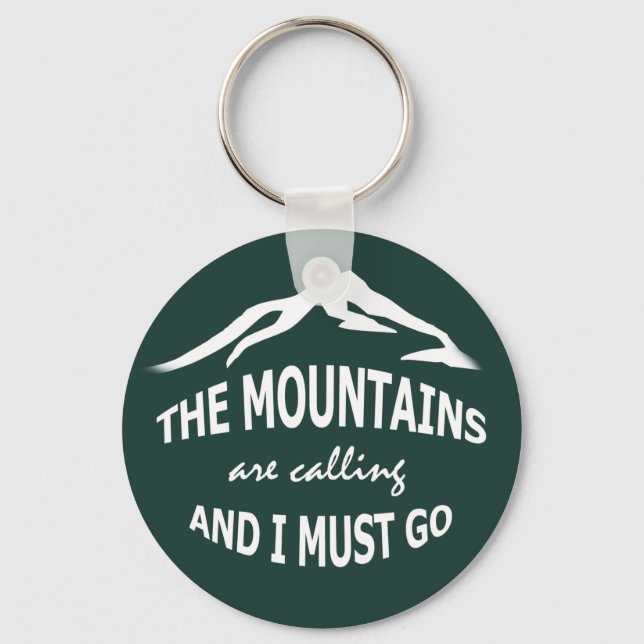 Die Berge rufen Schlüsselanhänger (Vorderseite)