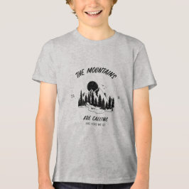 Die Berge rufen und hier gehen wir Tri-Blend Shirt