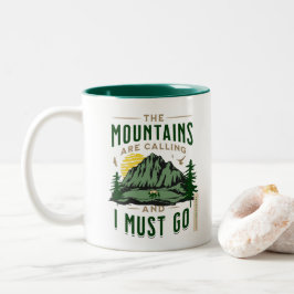Die Berge rufen Zweifarbige Tasse