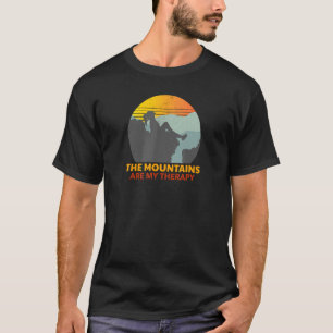 Die Berge sind meine Therapie Wanderklettern Mund T-Shirt
