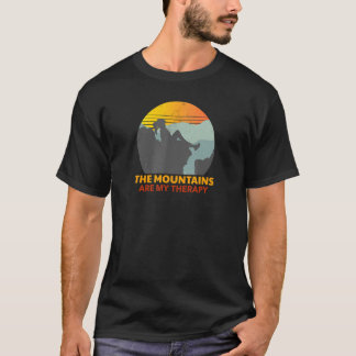 Die Berge sind meine Therapie Wanderklettern Mund T-Shirt
