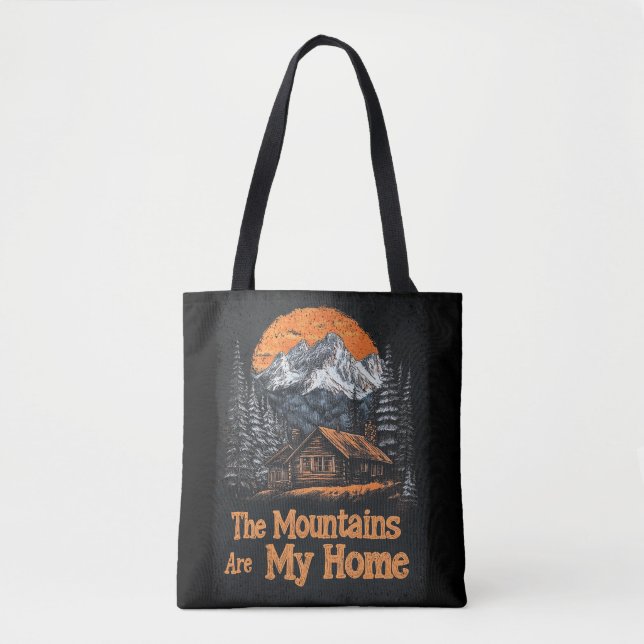 Die Berge sind meine Zuhause Tasche (Vorderseite)
