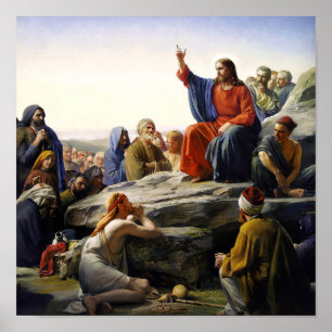 Die Bergpredigt von Carl Bloch, Religiös Poster