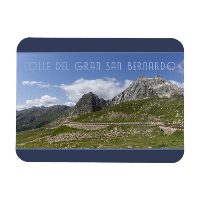 Die Bergstrasse nach Italien, Aostatal. Magnet (Horizontal)