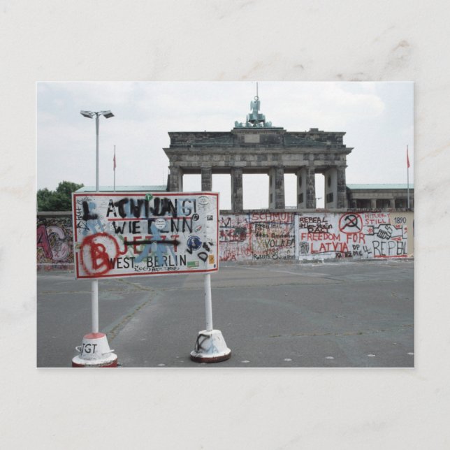 Die Berliner Mauer Postkarte (Vorderseite)