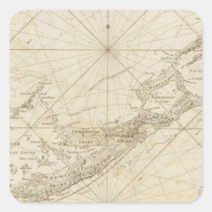 Die Bermudas oder des Sommers Inseln Quadratischer Aufkleber