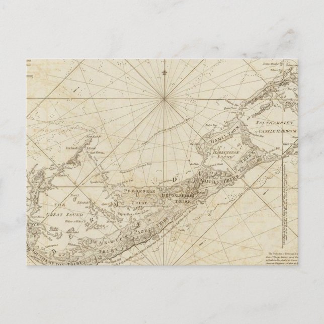 Die Bermudas oder die Sommerinseln Postkarte (Vorderseite)