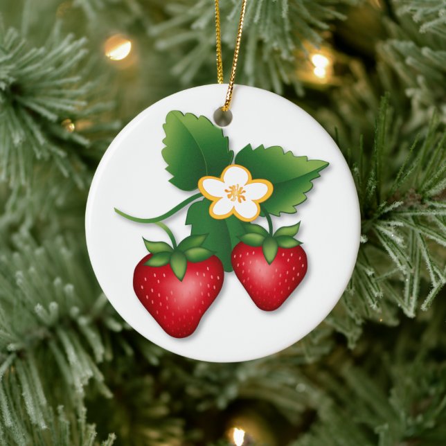 Die Berry Best Strawberry Keramik Ornament (Baum)