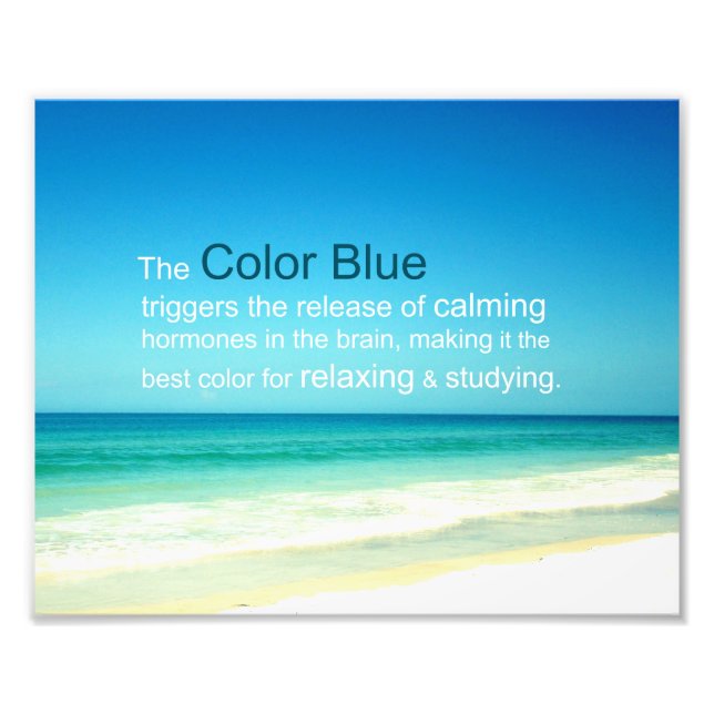 Die beruhigende Farbe Blau von Meer und Himmel Fotodruck (Vorne)