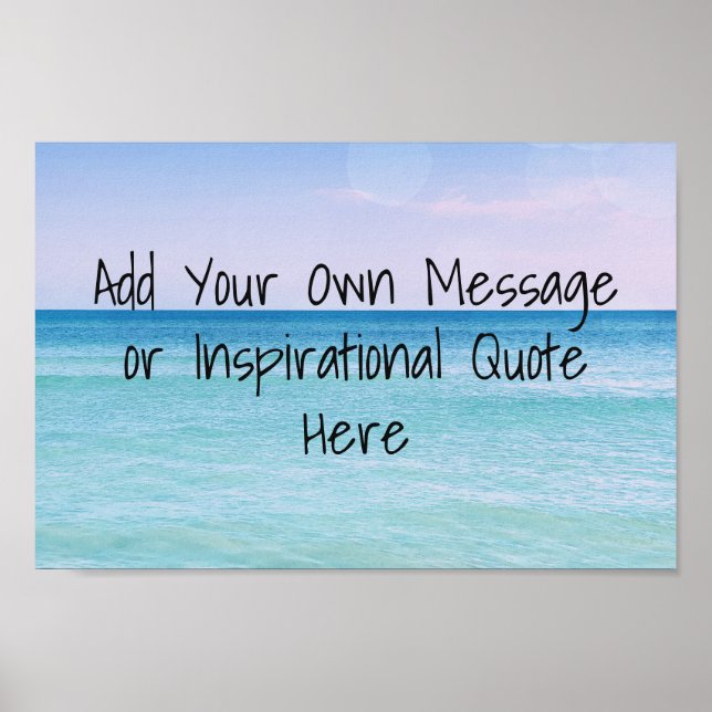 Die beruhigenden Meereswellen Retro tropischen Str Poster (Vorne)