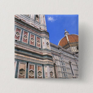 Die berühmte Doumo-Kirche nah in Florenz, Italien Button