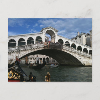 Die berühmte Rialto-Brücke von Venedig Postkarte