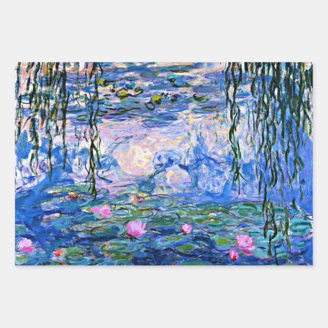 Die berühmte Wasserlilies-Kunst von Claude Monet Geschenkpapier Set (Vorderseite 3)