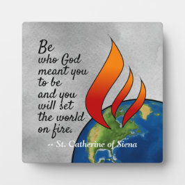 Die berühmteste Katharina von Siena Quote Plaque Fotoplatte