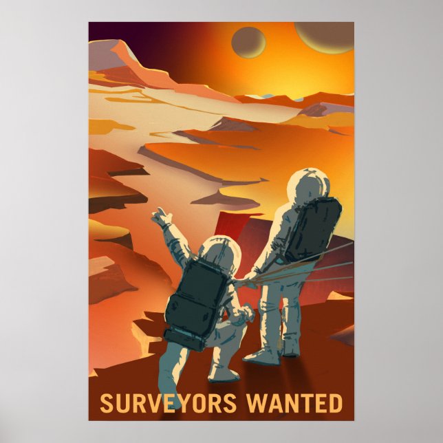 Die Besichtiger Wollte, die Mars und ihre Monde zu Poster (Vorne)