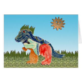 Die besorgte Dinosaurier-Karte