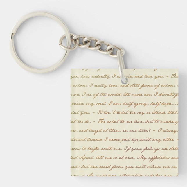 Die Best-Zitate von Jane Austen Schlüsselanhänger (Vorderseite)
