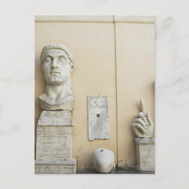 Die Bestandteile einer riesigen Kaiserstatue 2 Postkarte (Vorderseite)