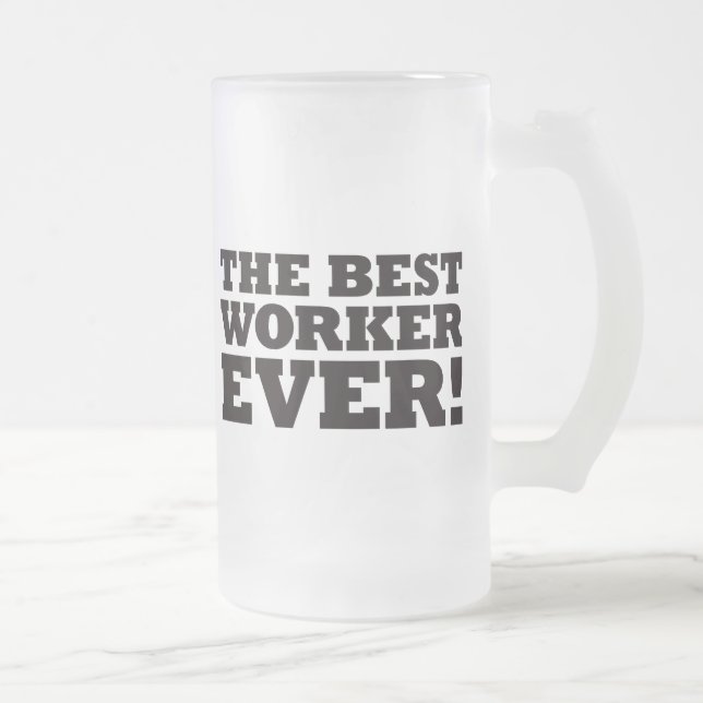 Die beste Arbeitskraft überhaupt Mattglas Bierglas (Rechts)