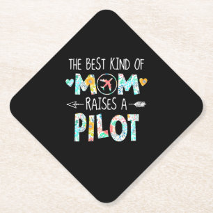 Die beste Art von Mama Raise Pilot Bestes Geschenk Untersetzer