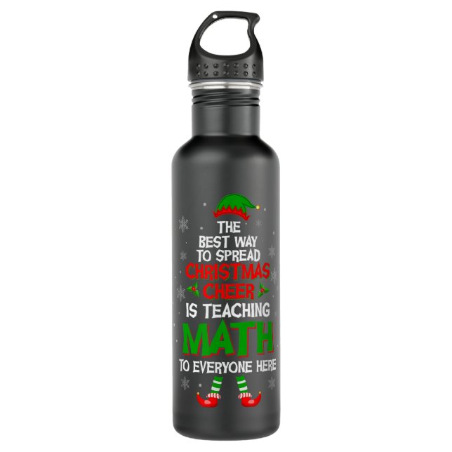Die beste Art Weihnachtsjubelung zu verbreiten ist Edelstahlflasche (Vorderseite)
