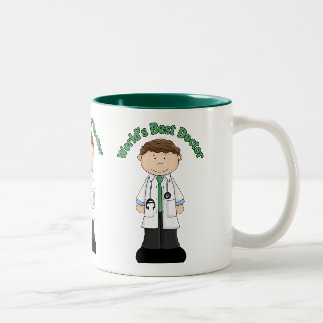 Die beste Ärztin der Welt Zweifarbige Tasse (Rechts)