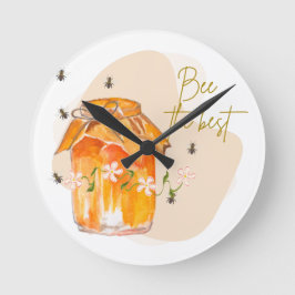 die beste Biene Runde Wanduhr