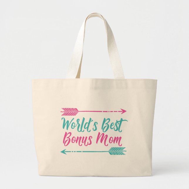 Die beste Bonus-Mama der Welt Jumbo Stoffbeutel (Vorne)