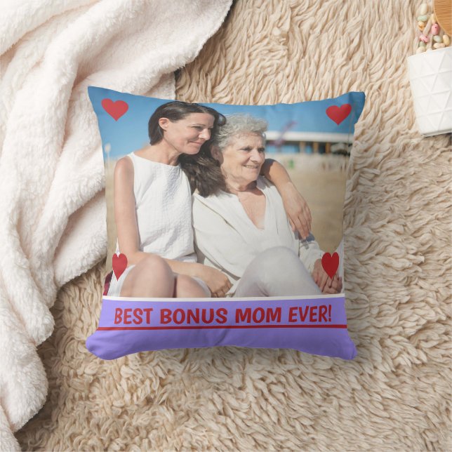 Die beste Bonus-Mama für jedes Foto Herzenslust Mu Kissen (Decke)
