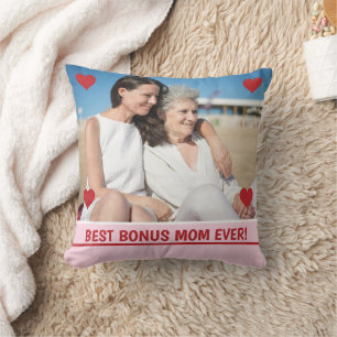 Die beste Bonus-Mama für jedes Foto Herzenslust Mu Kissen